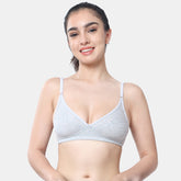 Envie Non-Padded Non-Wired Full Coverage Minimiser Bra - NVB1086 (Grey Melange)