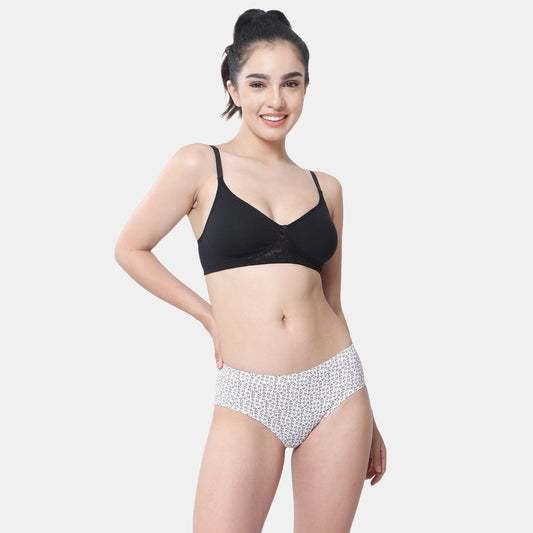 Envie Non-Padded Non-Wired 3/4th Coverage T-Shirt Bra - NVB1087 (Black)
