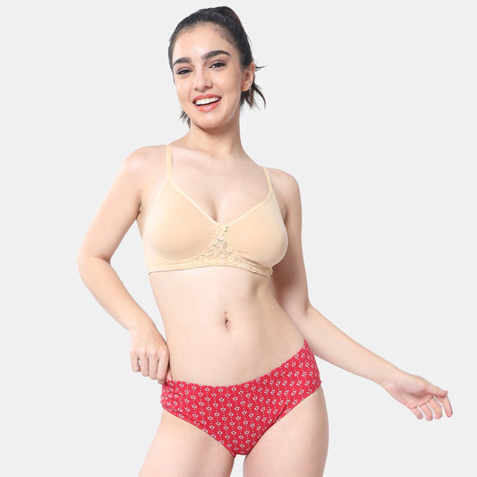 Envie Non-Padded Non-Wired 3/4th Coverage T-Shirt Bra - NVB1087 (Nude)