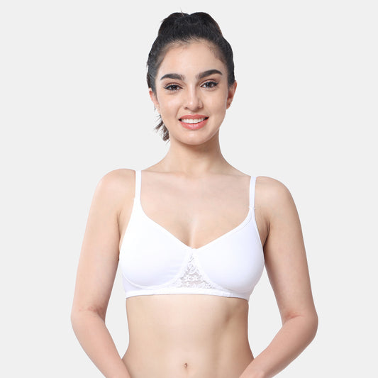 Envie Non-Padded Non-Wired 3/4th Coverage T-Shirt Bra - NVB1087 (White)