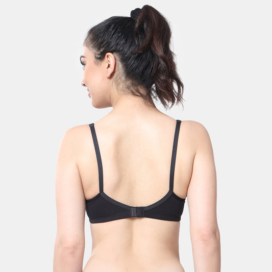 Envie Non-Padded Non-Wired 3/4th Coverage Minimiser Lace Bra - NVB1091 (Black)