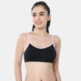 Envie girls training bra black light pink NVGB1103 non wired non padded soft fabric beginners bra for teens