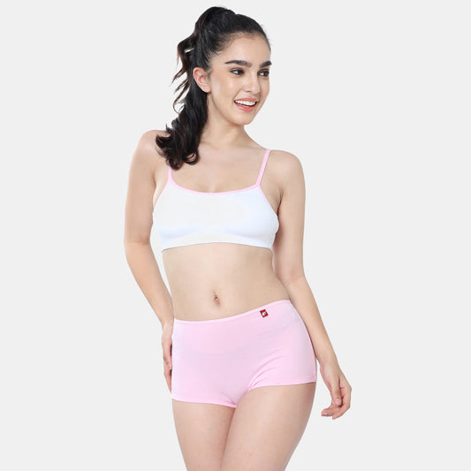 Envie Girls Non-Padded Non-Wired 3/4th Coverage Beginners Bra - NVGB1103 (White Light Pink)