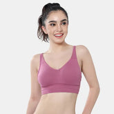 Envie minimiser bra non padded non wired 3/4th coverage NVB1104 wine smooth full coverage reducing bust everyday comfort bra for women