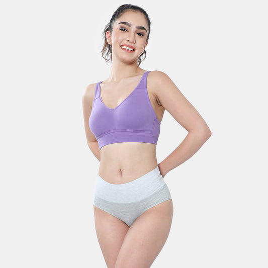 Envie Non-Padded Non-Wired 3/4th Coverage Minimiser Bra - NVB1104 (Voilet)