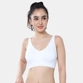 Envie 3/4th coverage minimiser bra white NVB1104 non padded non wired smooth fit reducing bust appearance bra