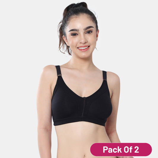 Envie Value+ Non-Padded Non-Wired Full Coverage T-Shirt Bra - NVB1106 (Black)