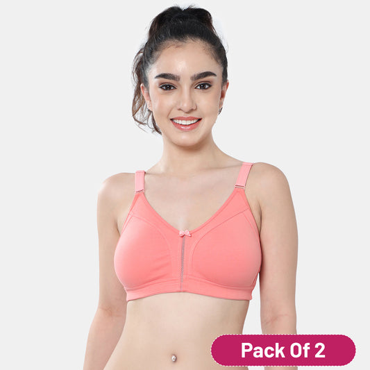Envie Value+ Non-Padded Non-Wired Full Coverage T-Shirt Bra - NVB1106 (Coral)