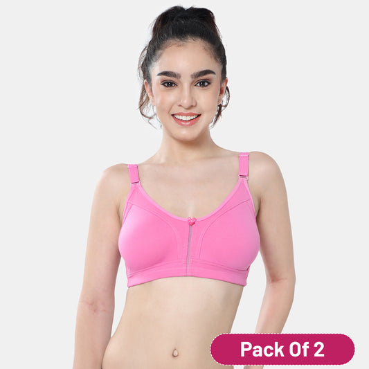Envie Value+ Non-Padded Non-Wired Full Coverage T-Shirt Bra - NVB1106 (Pink)