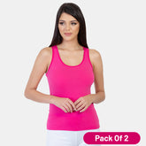 Envie Pack of 2 U-Neck Short Length Racerback Tank Top - NVC3003 (Meganta)