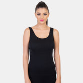Envie Regular Fit U-Neck Short Length Tank Top - NVC3006 (Black)