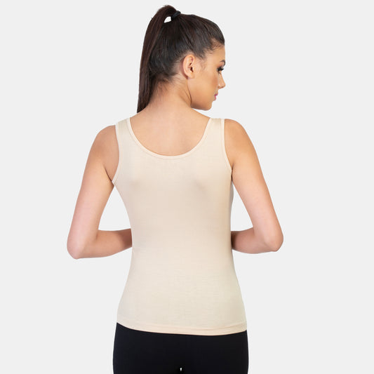 Envie Regular Fit U-Neck Short Length Tank Top - NVC3006 (Nude)
