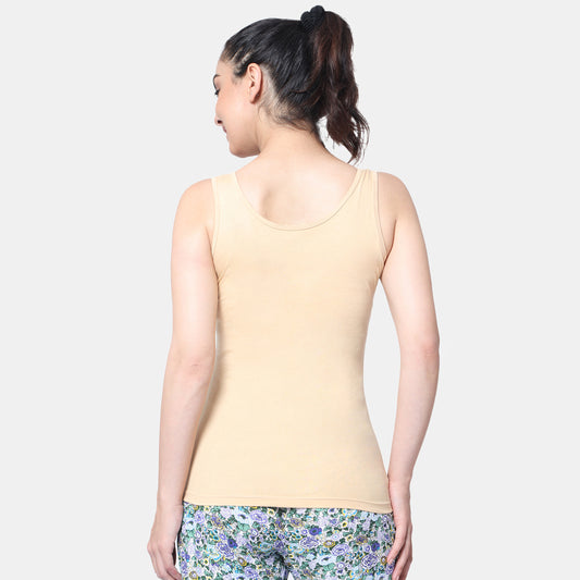 Envie Regular Fit U-Neck Short Length Tank Top - NVC3022 (Nude)