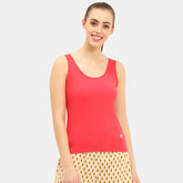 Envie Regular Fit U-Neck Short Length Tank Top - NVC3022 (Red)