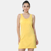 Envie Relaxed Fit Scoop Neck Broad Shoulder Kurta Slip - NVC3028 (Yellow)