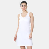 Envie Relaxed Fit Scoop Neck Broad Shoulder Kurta Slip - NVC3028 (White)