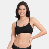 Jet black beginners bra Envie girls non padded non wired full coverage comfortable training bra for daily wear