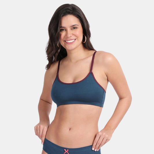 Envie Girls Non-Padded Non-Wired Full Coverage Beginners Bra - NVGB1008 (Majolica Blue)