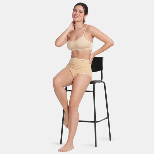 Envie Value+ Girls Non-Padded Non-Wired Full Coverage Beginners Bra - NVGB1008 (Beige)