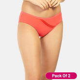 Envie Pack of 2 Medium Rise 3/4th Coverage Hipster - NVP2014 (Rosebite)