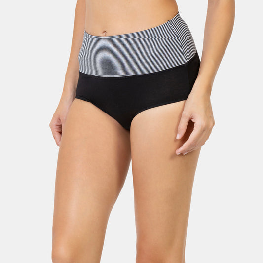 Envie High Rise Full Coverage Tummy Tucker Panty NVP2024 (Black)