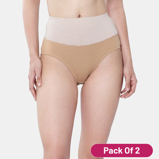 Envie Value+ High Rise Full Coverage Tummy Tucker Panty - NVP2024 (Beige)