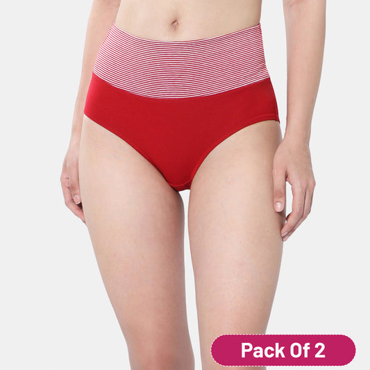 Envie Value+ High Rise Full Coverage Tummy Tucker Panty - NVP2024 (Maroon)