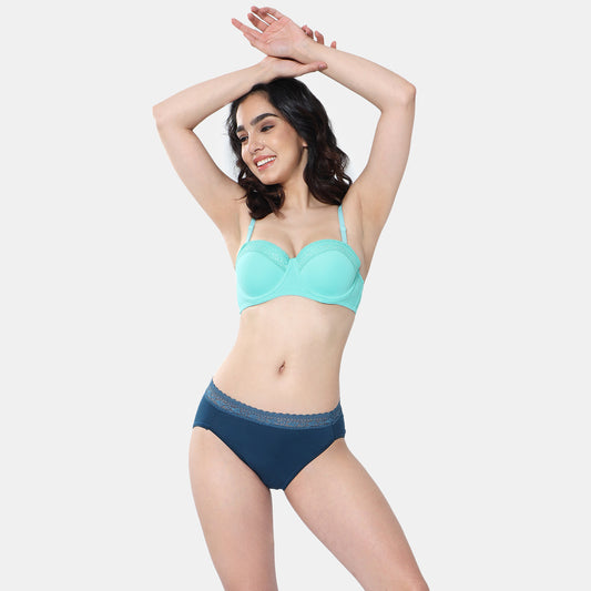 Envie Medium Rise 3/4th Coverage Lace Hipster (Pack of 2) NVP2057 (Blue Maroon)