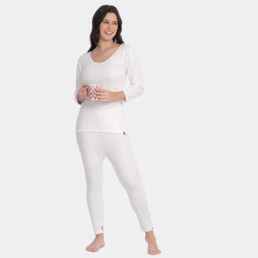 Envie Regular Fit 3/4th Sleeve Thermal Warmer - NVTHTM113 (Off White)