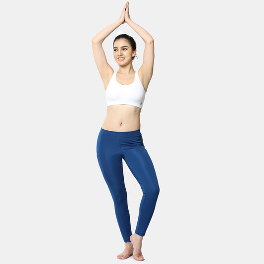 Envie Skinny Fit Ankle Length Yoga Pant - NVTP8014 (Majolica Blue)