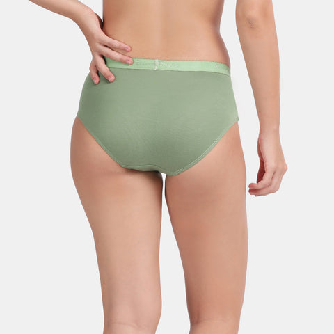 Envie Medium Rise 3/4th Rear Coverage Hipster(Pack Of 2) - NVP2059(Woodrose fair Green)