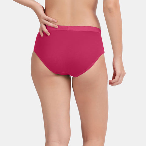 Envie Medium Rise 3/4th Rear Coverage Hipster(Pack Of 2) - NVP2059(Nude Dark Maroon)