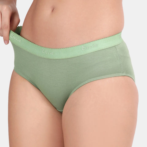 Envie Medium Rise 3/4th Rear Coverage Hipster(Pack Of 2) - NVP2059(Woodrose fair Green)