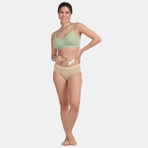 Envie Medium Rise 3/4th Rear Coverage Hipster(Pack Of 2) - NVP2059(Blue Nude)