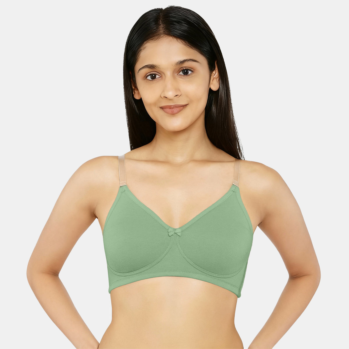 Envie Non-Padded Non-Wired 3/4th Coverage Minimiser Bra - NVB1136 (Fair Green)