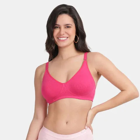 Fusia pink minimiser bra Envie non padded non wired 3/4th coverage comfortable everyday bra