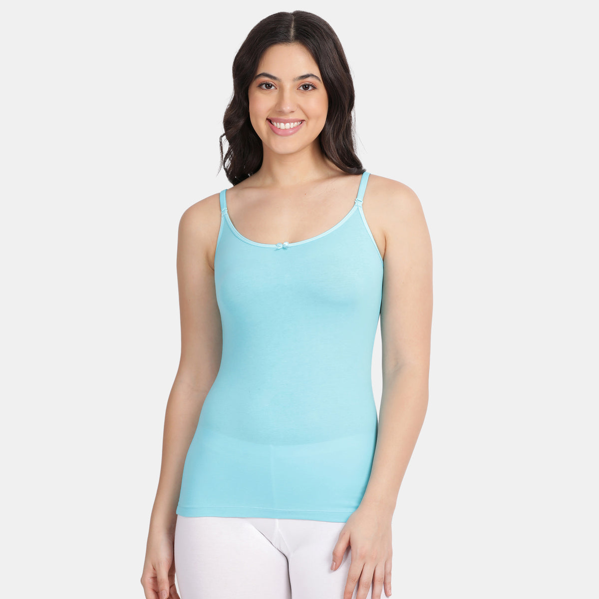 Envie Relaxed Fit Scoop Neck Short Length Camisole - NVC3010 (Blue Curacao)