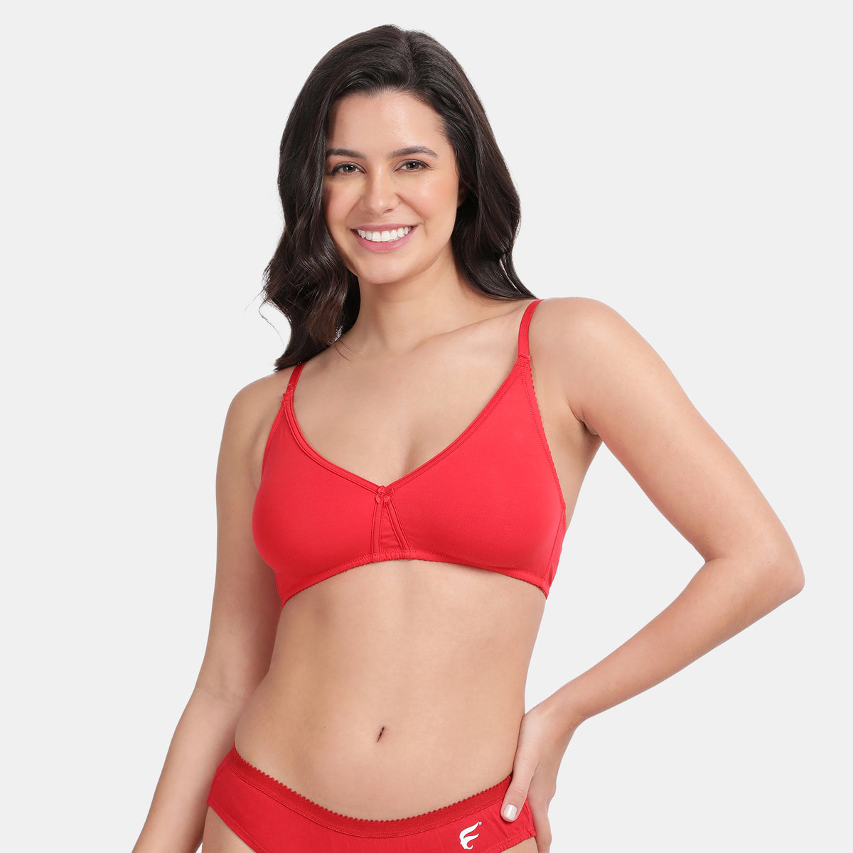 Envie Non-Padded Non-Wired 3/4th Coverage T-Shirt Bra - NVB1058 (Red)