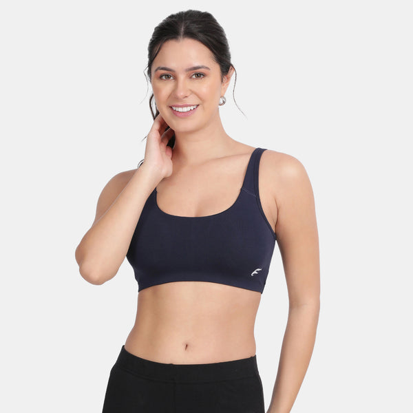 Envie Padded Non-Wired 3/4th Coverage Sports Bra - NVB1123 (Navy)