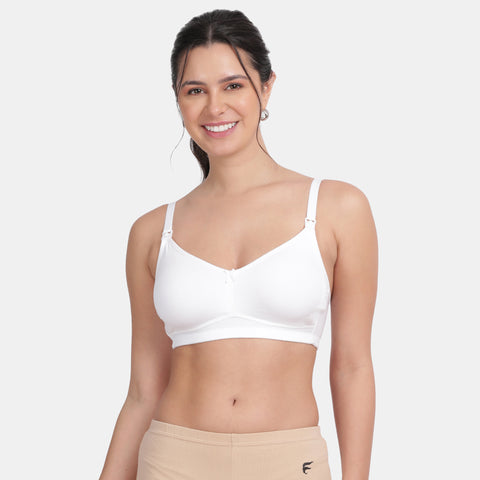 Envie Non-Padded Non-Wired 3/4th Coverage Maternity Bra - NVB1116 (White)