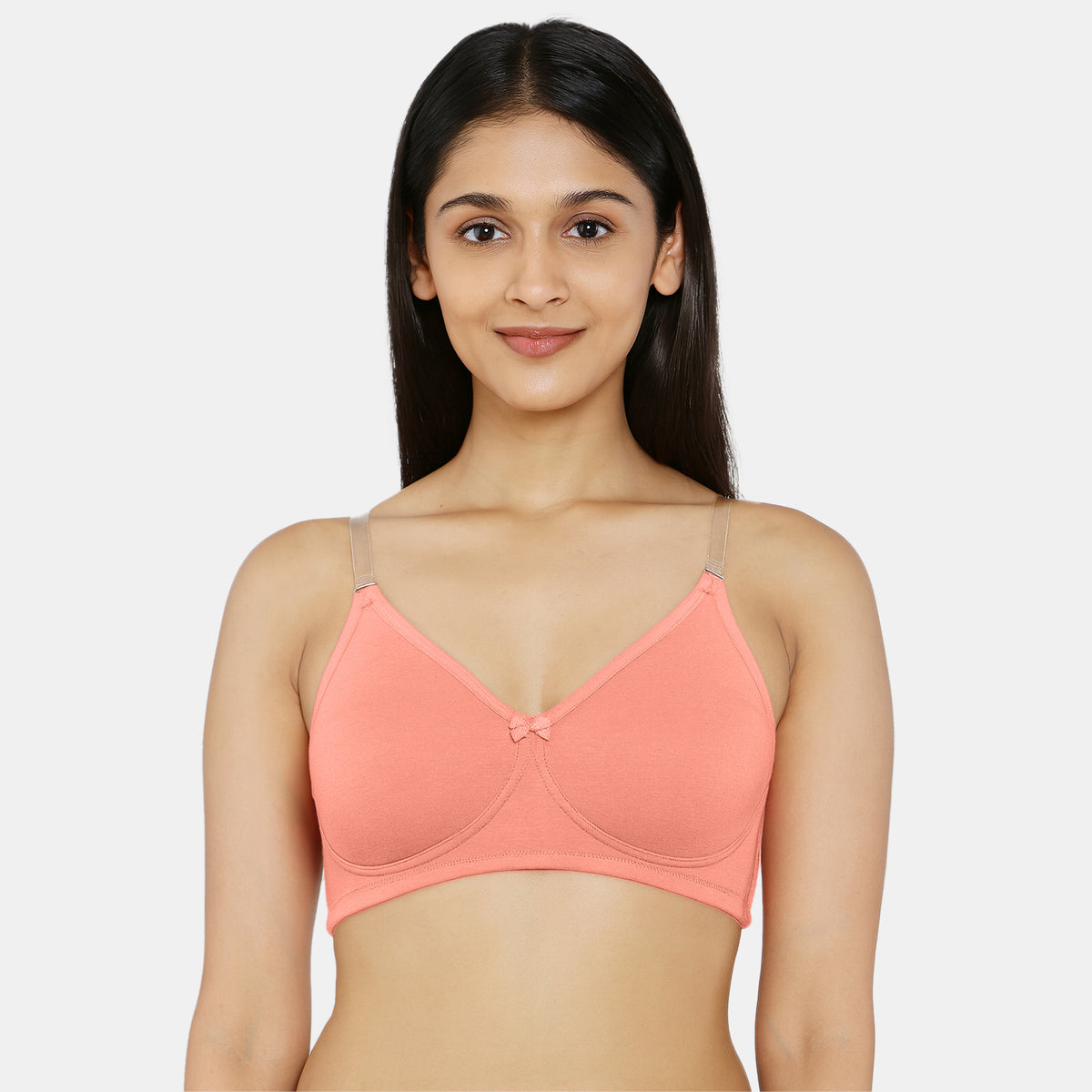 Envie Non-Padded Non-Wired 3/4th Coverage Minimiser Bra - NVB1136 (Peach)