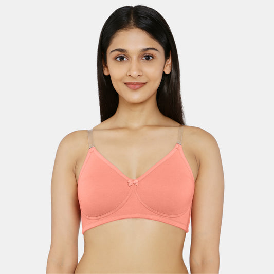 Envie Non-Padded Non-Wired 3/4th Coverage Minimiser Bra - NVB1136 (Peach)