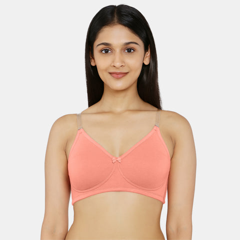 Envie Non-Padded Non-Wired 3/4th Coverage Minimiser Bra - NVB1136 (Peach)