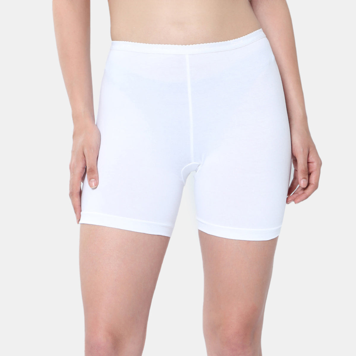 Envie Hugged Fit Thighcling Shorts - NVS5029 (White)