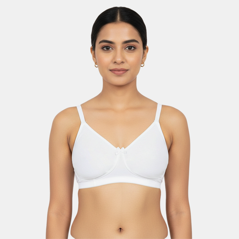 Envie Non-Padded Non-Wired 3/4th Coverage Minimiser Bra - NVB1139 (White)