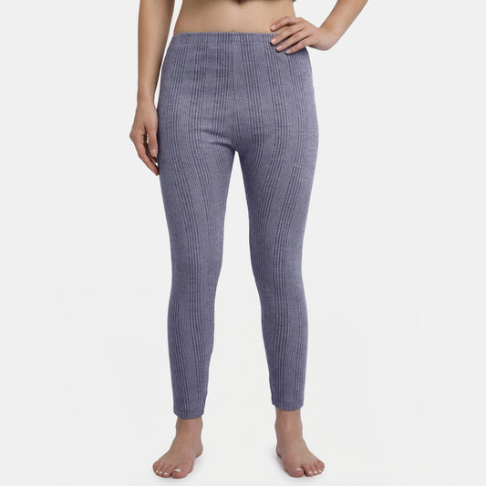 Envie Regular Fit Ankle Length Thermal Pant NVTHTM114 (Navy Melange)