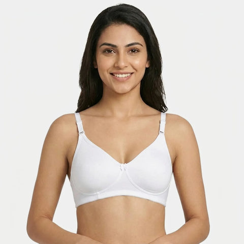 Envie Non-Padded Non-Wired 3/4th Coverage T-Shirt Bra - NVB1002 (White)