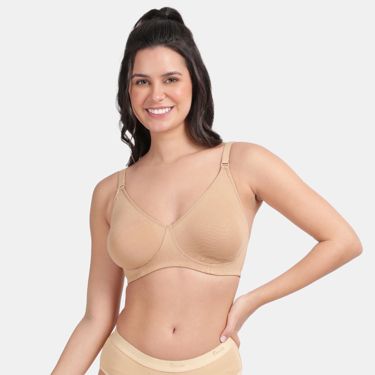 Envie Non-Padded Non-Wired 3/4th Coverage Minimiser Bra - NVB1024