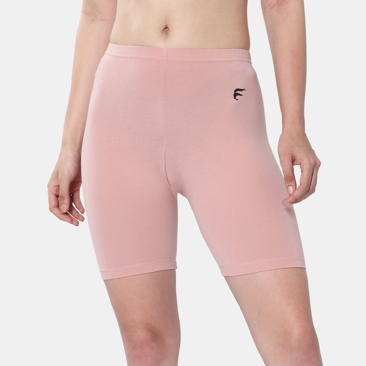 Envie Hugged Fit Thigh Length Cycling Shorts - NVS5025 (Peach)