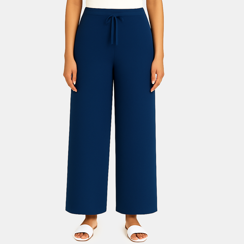 Envie Regular Fit Wide Leg Baggy Pant – NVTP8017 (Majolica Blue)